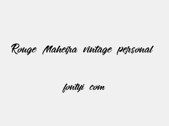 Rouge Maheira vintage personal 