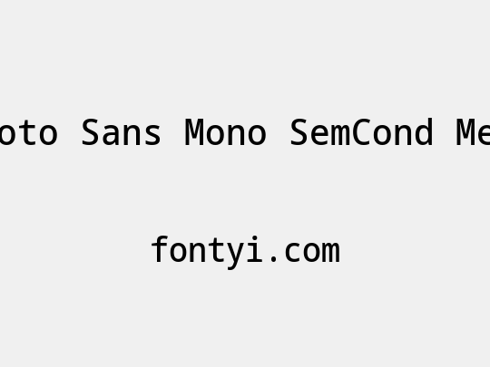Noto Sans Mono SemCond Med