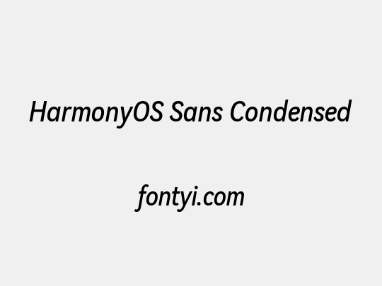 HarmonyOS Sans Condensed
