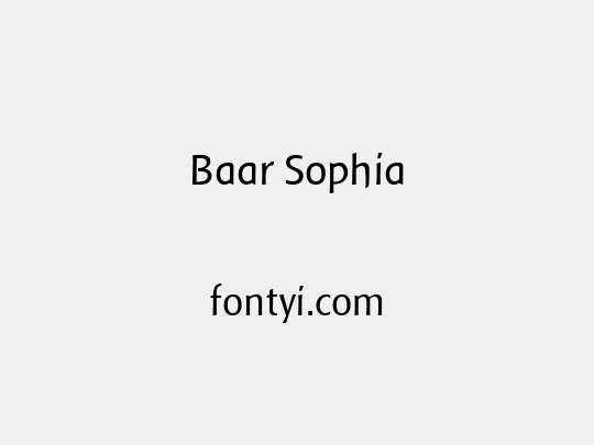 Baar Sophia