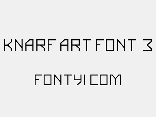 Knarf Art Font 3