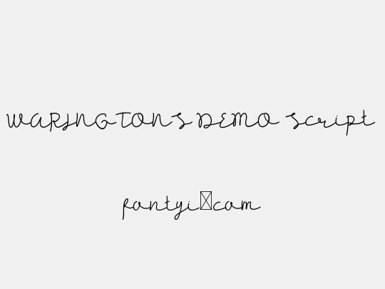 WARINGTONS DEMO Script