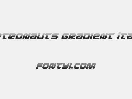 Metronauts Gradient Italic