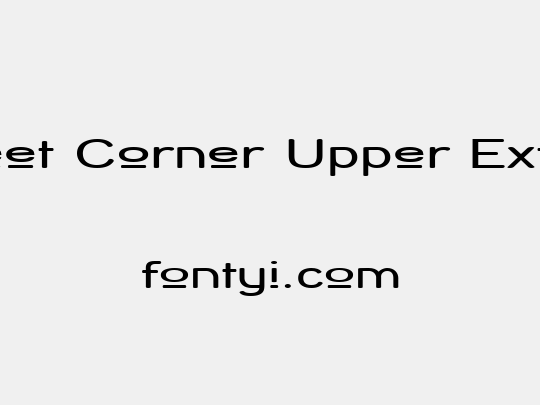 Street Corner Upper Extend