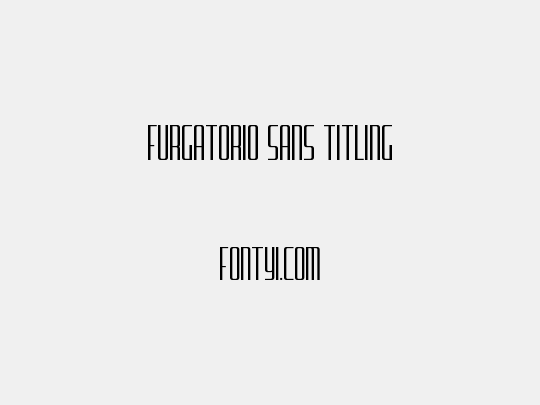 Furgatorio Sans Titling