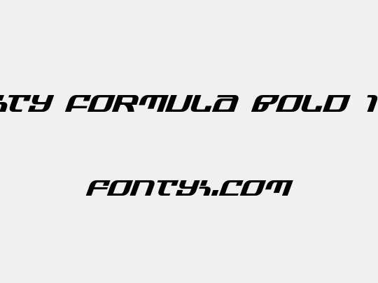 Infinity Formula Bold Italic