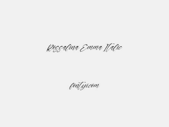 Rossalina Emma Italic