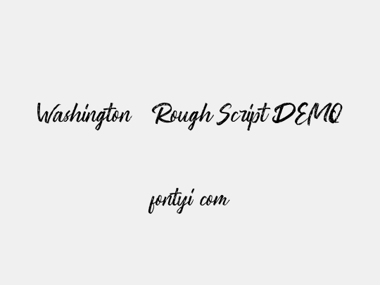 Washington ~ Rough Script DEMO