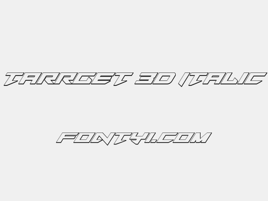Tarrget 3D Italic