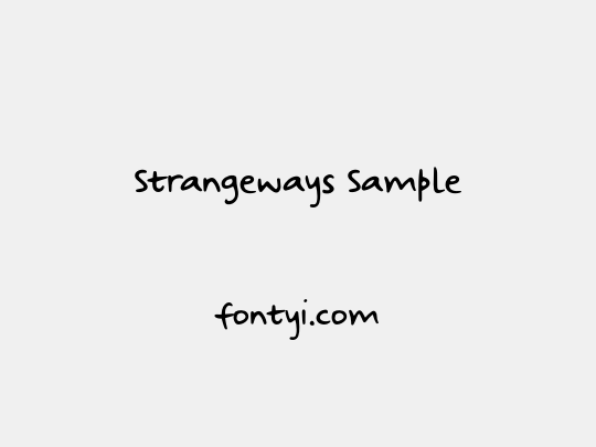 Strangeways Sample
