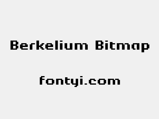 Berkelium Bitmap