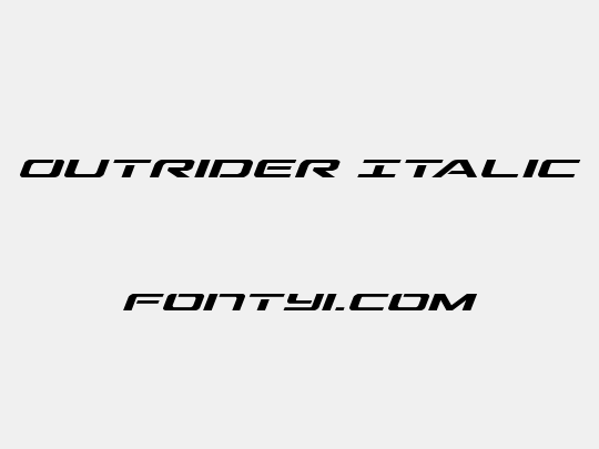 Outrider Italic