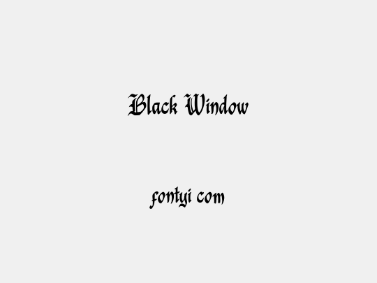 Black Window