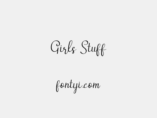Girls Stuff
