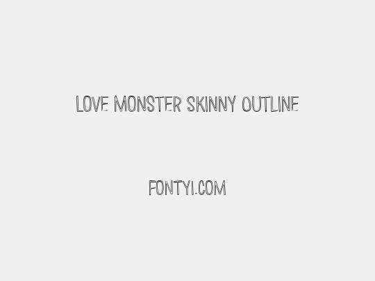 Love Monster Skinny Outline