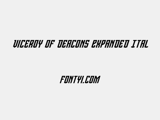 Viceroy of Deacons Expanded Italic