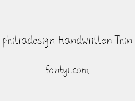 phitradesign Handwritten Thin