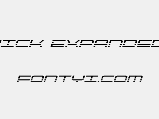 QuickQuick Expanded Italic