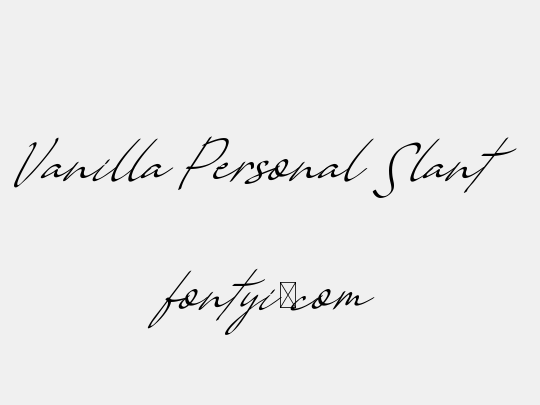 Vanilla Personal Slant