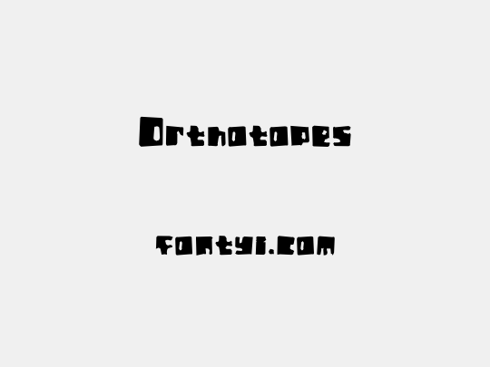 Orthotopes