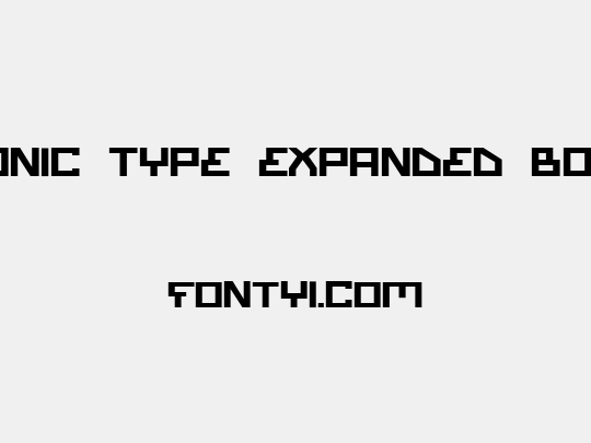 Bionic Type Expanded Bold