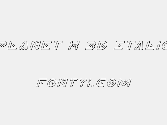Planet X 3D Italic