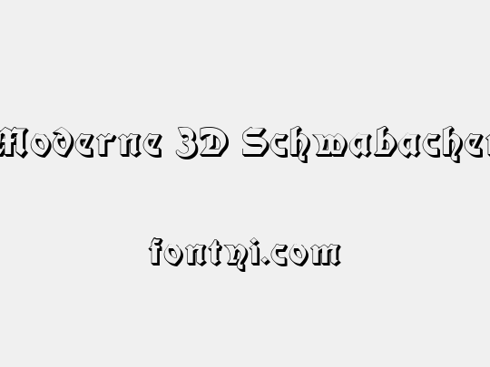 Moderne 3D Schwabacher