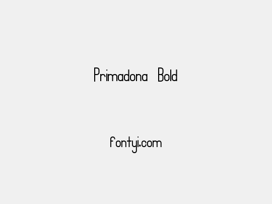 Primadona Bold