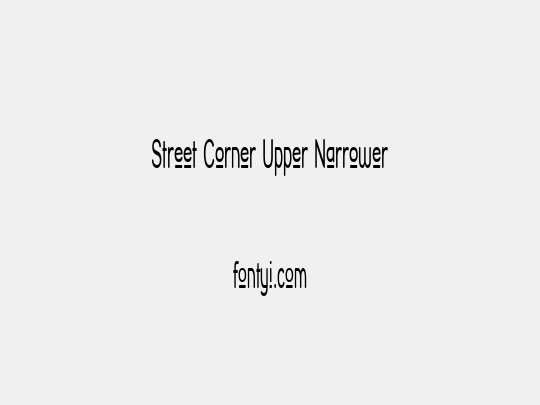 Street Corner Upper Narrower