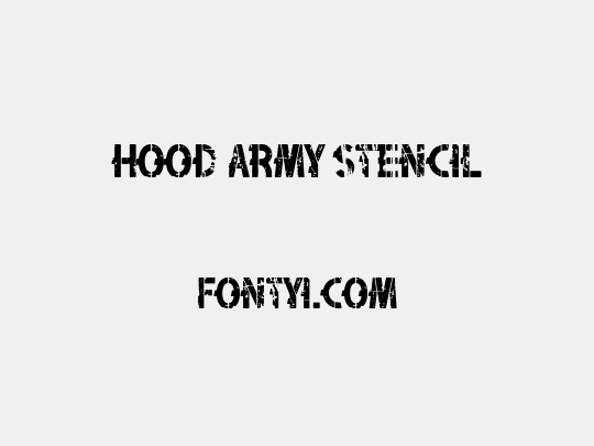 Hood Army Stencil