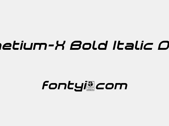 Planetium-X Bold Italic Demo