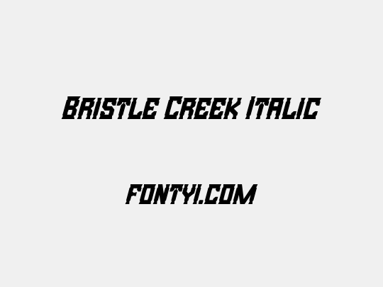 Bristle Creek Italic