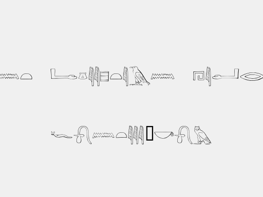 Ancient Egyptian Hieroglyphs