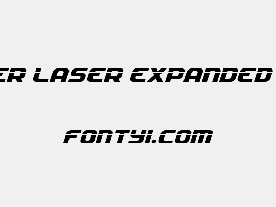 Soldier Laser Expanded Italic