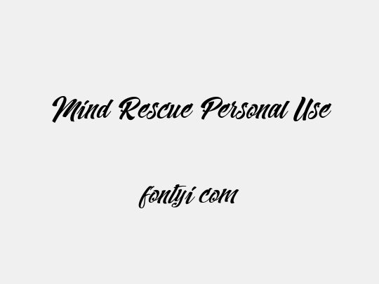 Mind Rescue Personal Use