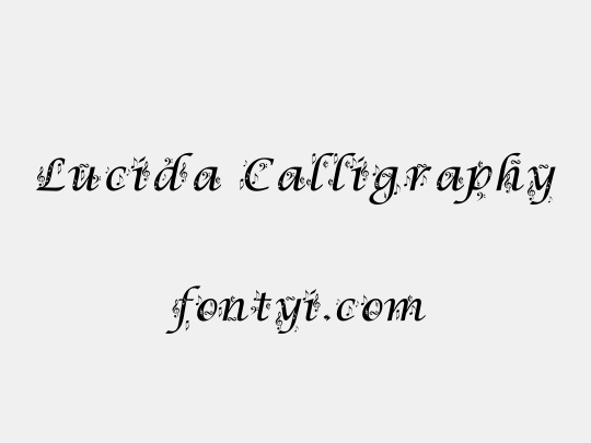 Lucida Calligraphy