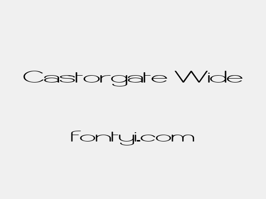 Castorgate Wide