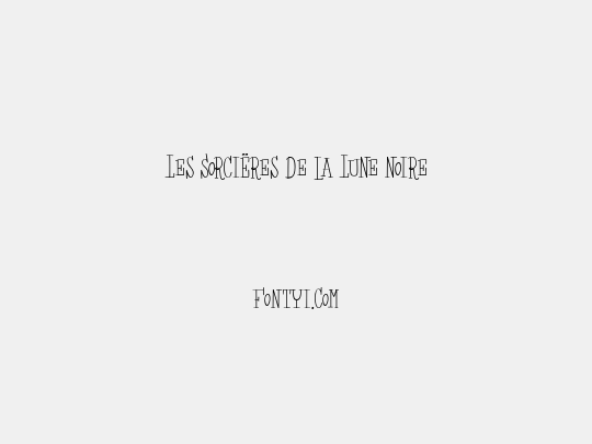 Les SorciËres de la Lune noire