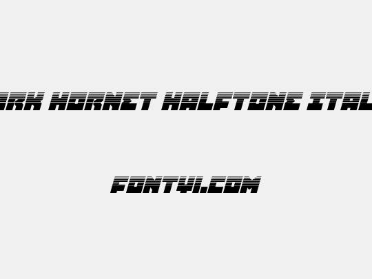 Dark Hornet Halftone Italic