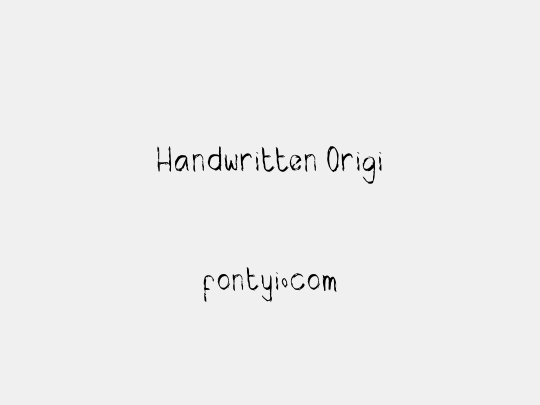 Handwritten Origi