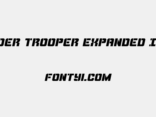 Thunder Trooper Expanded Italic