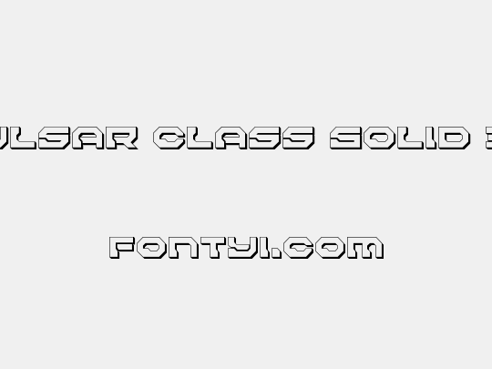Pulsar Class Solid 3D