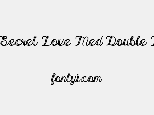 The Secret Love Med Double Line