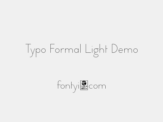 Typo Formal Light Demo