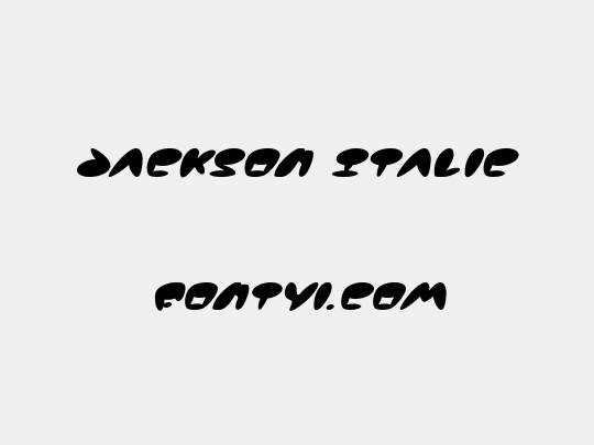 Jackson Italic