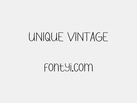 UNIQUE  VINTAGE