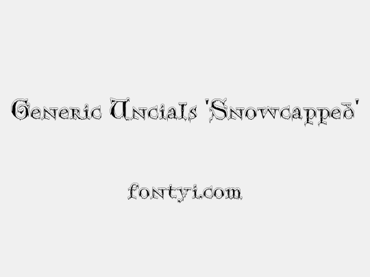 Generic Uncials 'Snowcapped'