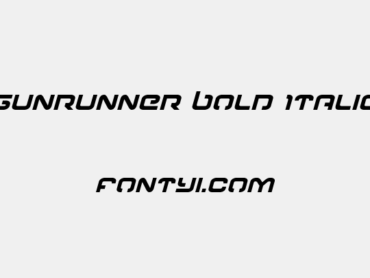 Gunrunner Bold Italic