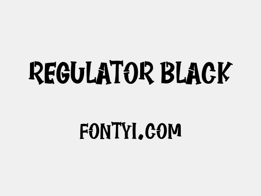 REGULATOR BLACK