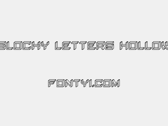 Blocky Letters Hollow